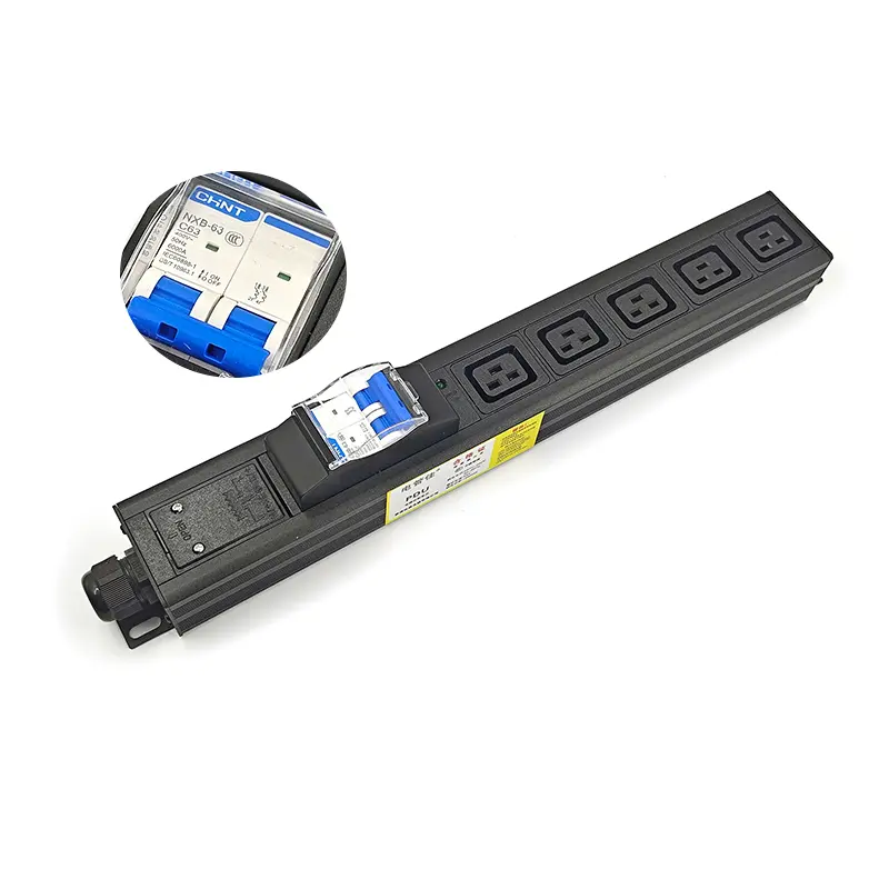 Regleta PDU con conector  C19 5 Entradas 100A 220V – Distribución eléctrica · Minería ASIC · Rack