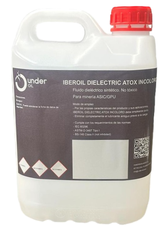 Aceite Dieléctrico 5L Para refrigeración por inmersión · Minería ASIC · Bitcoin · Alta pureza
